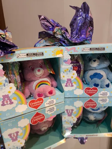 Ovos de Páscoa de Chocolate Ursinhos Carinhosos com led