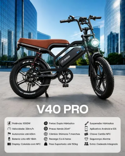 Bicicleta Elétrica V40 PRO