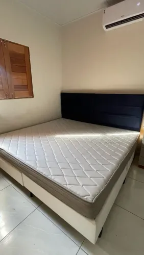 Cama King Size Ortobom Box+Colchão+Cabeceira