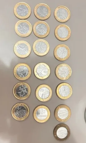 Coleção de moedas antigas