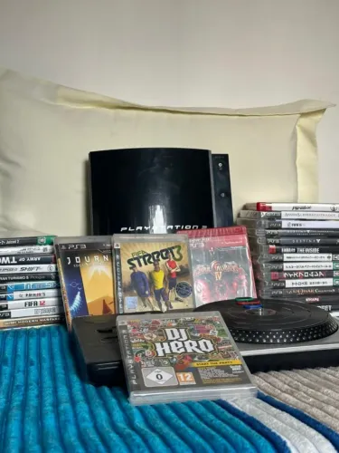 Playstation 3 FAT COMPLETO + Jogos + DJ Hero