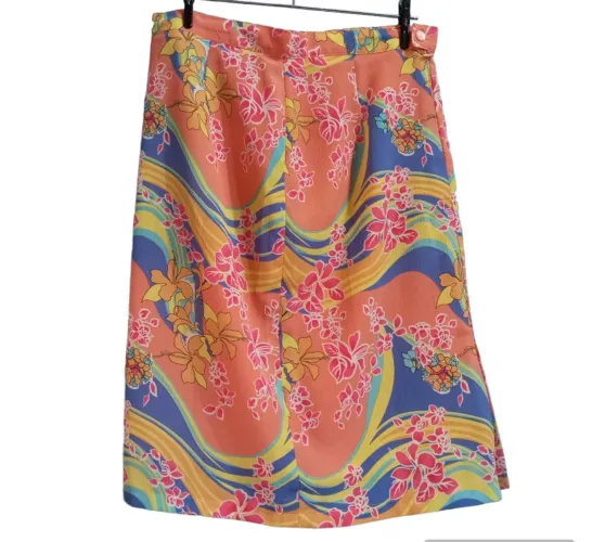 Saia rosa florida fofa feminina estilosa alternativa roupa