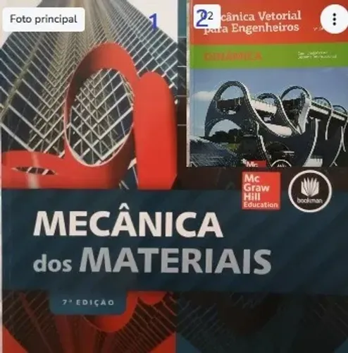 Kit 2 LIVROS - Mec. dos Materiais(Beer) e Mec. Vetorial p/ Eng. - Dinâmica (Bee