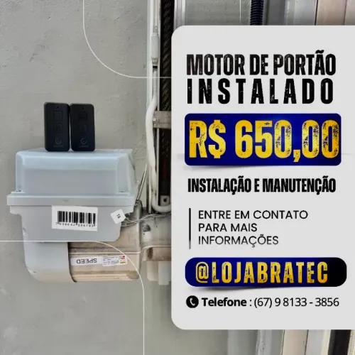 Motor para portão de elevação de 1/4 de HP de 8 segundos (instalado)