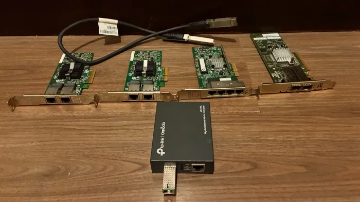 Kit placas de rede - SFP - odi SFP com conversor tp link