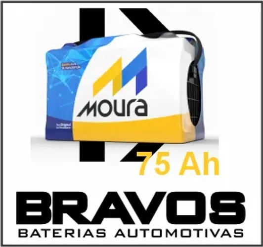 Moura 75Ah 24 meses de garantia