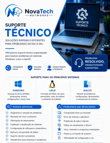 Suporte Técnico em Informática | Windows, Linux e macOS