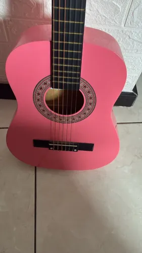 Violão Infantil Andaluz Rosa - Ideal para 5 a 12 anos