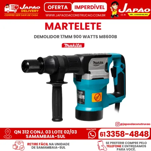 Martelete Demolidor 17mm 900 Watts M8600B Makita