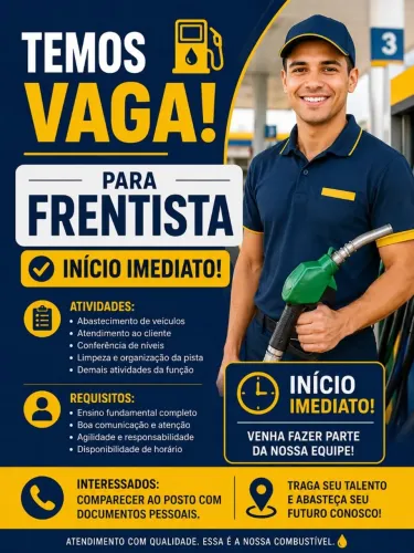 Vaga de frentista 