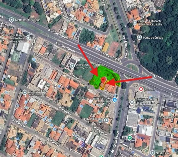 Locação Terreno Comercial Esquina Av Italia x Av das Torres 1700m2 Jardim Itália