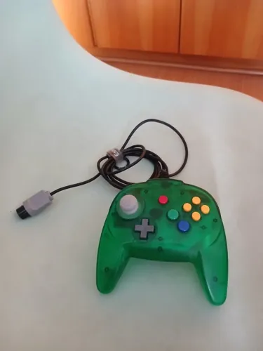 Controle Console Nintendo 64 Verde Transparente - Funcionando perfeitamente