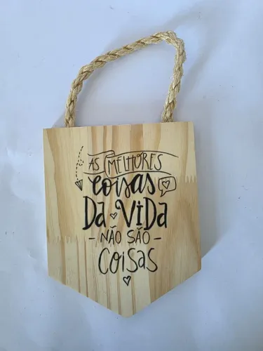 Placa decorativa "As melhores coisas da vida"