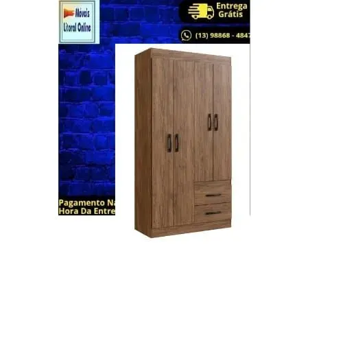 GUARDA ROUPA ROSARIO 4 PORTAS EM PROMOÇÃO. SEM MONTAGEM 560,00