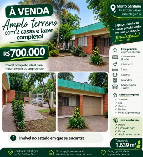 Casa na Protásio Alves 