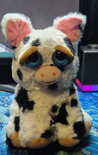 Pelúcia Monstro que Muda de Rosto (Estilo Feisty Pets) - Vaquinha / Urso