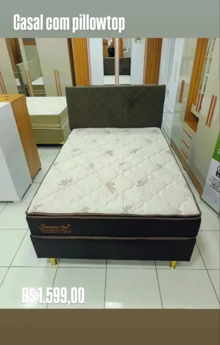 Cama box casal com pilow