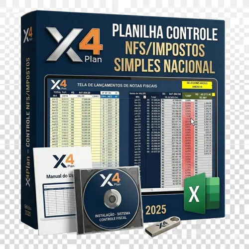 Planilhas Profissionais para Empresas da X4Plan Referência Nacional