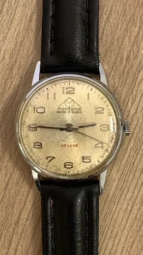 Relógio MONDAINE DE LUXE 17 Rubis Suíço Revisado 31mm