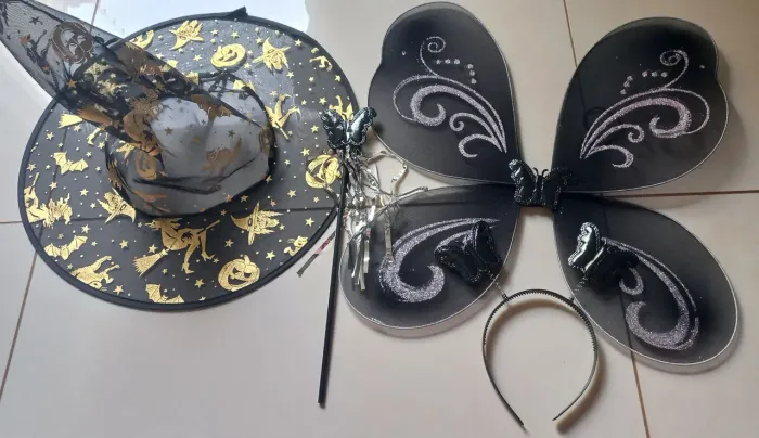 Fantasia Fada e chapéu de Bruxa