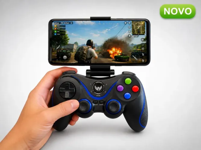 Controle Joystick Bluetooth Com Suporte Para Celular