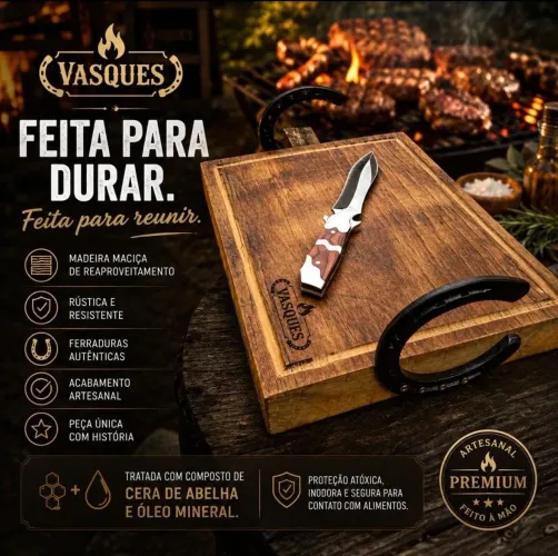 Tábua de churrasco rústica 