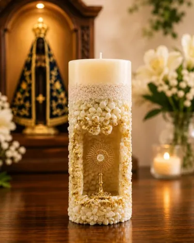 Vela Gruta Imagens Nossa Senhora Aparecida, Nossa Senhora, Ostensorio, São Miguel Arcanjo.