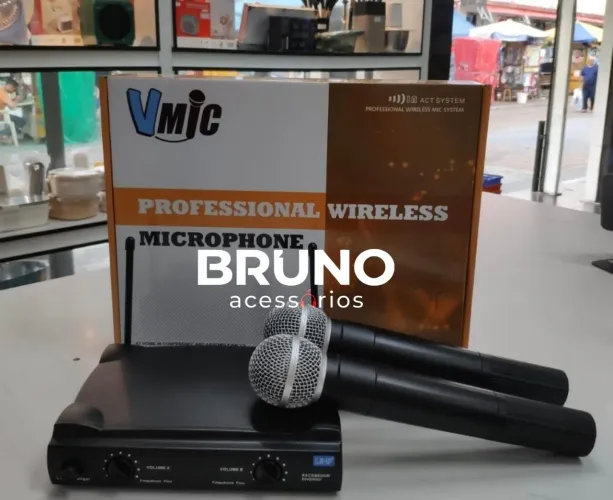 Microfone Sem Fio Duplo VMIC Professional