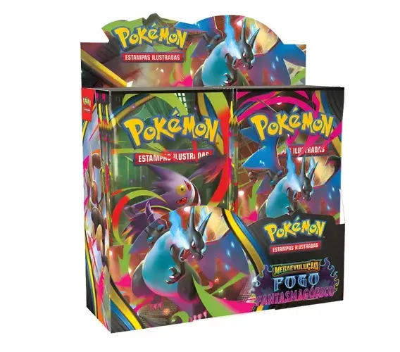 Pokémon Box 36 Booster fogo fantasmagórico Português
