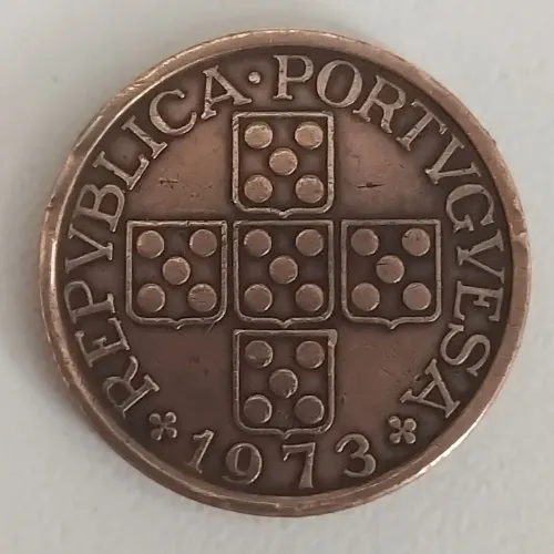 Moeda Antiga Portugal 50 Centavos 1973 - Bronze - Escudos - MBC