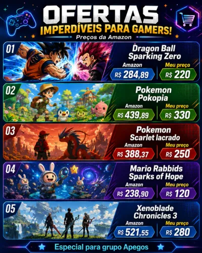 JOGOS SWITCH 1 E 2. POKOPIA, DRAGON BALL, POKEMON SCARLET LACRADO, XENOBLADE 3