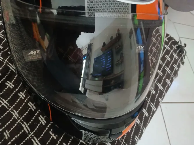 Capacete MT Helmets Blade SV Raceline (Preto/Laranja).