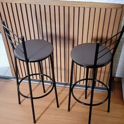 Banquetas Alta Bistrô Bancos Cozinha Bar Balcão Direto da Fabrica Kit 2