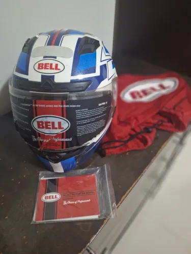 Capacete Bell Qualifier Branco e azul