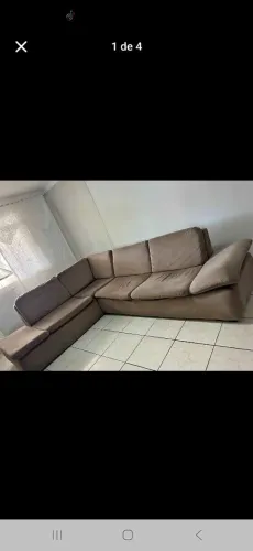 A venda um ? lindo sofá de canto super confortável tecido sued