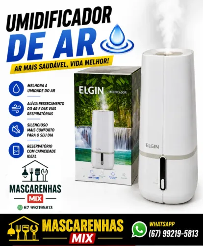 Umidificador De Ar Ultrassônico 2 Litros Bivolt-Elgin COD: 0149