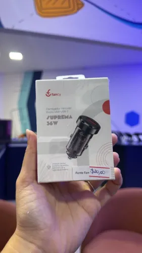 Carregador Veicular Duplo USB-USB C / 36W / Lacrado / Loja física / $20,00