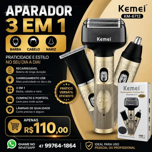 Máquina aparadora 3 em 1