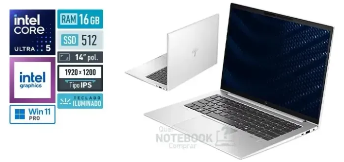 Elitebook 840 G11 Ultra5 + Intel ARC + NPU + 16gb DDR5 na garantia parcelo 10x sem juros