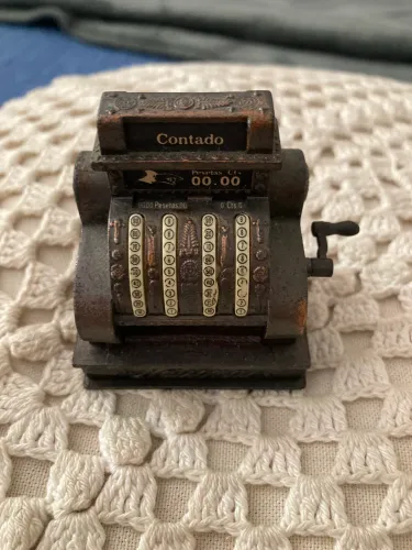 Miniatura caixa registradora antiga