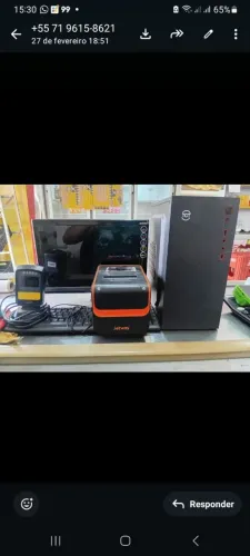 Kit  Pdv computador +impressora e Leitor