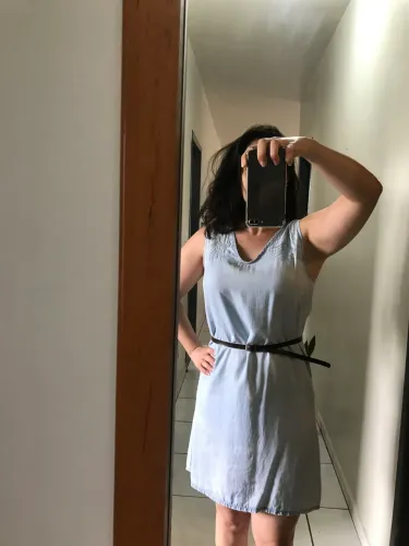 Vestido jeans estilo camiseta