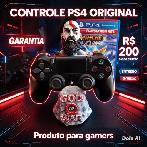 Controle ps4,original,passo cartao