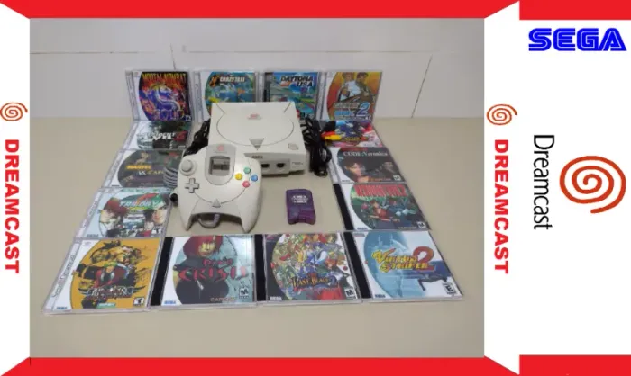 Dreamcast Super Conservado Com 14 Jogos E Memory Card
