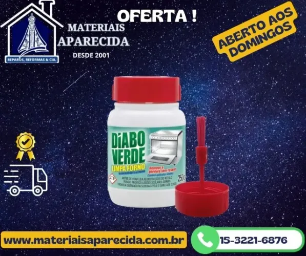 Limpa Forno Diabo Verde 250 GR