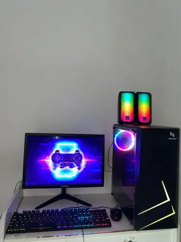 PC Gamer Completo RGB + SSD + Monitor + Teclado Mecânico + Mouse + Caixa de Som
