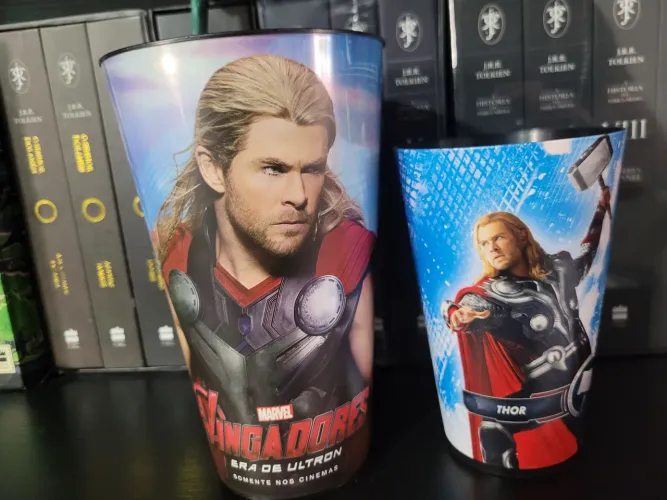 Copos promocionais do Thor filmes Vingadores
