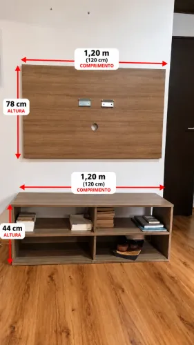 Rack e painel de TV