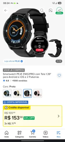 Smartwatch Peje ZW02PRO