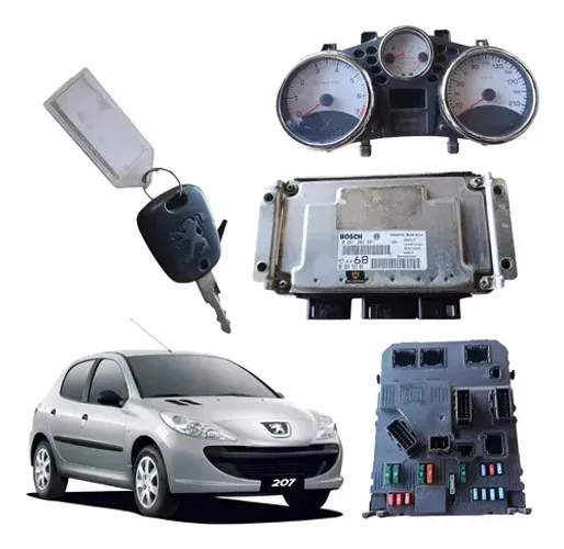Kit Modulo Code Injeção Peugeot 207 2011 2012 Ler Descrição